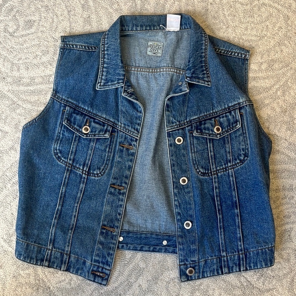 WOMAN’S Vintage Jean Jacket Vest Size XL